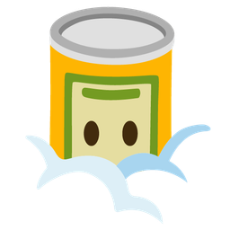 microphone and face in clouds