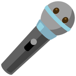 microphone and face without mouth