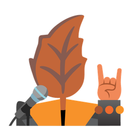 microphone and fallen leaf