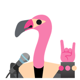 microphone and flamingo