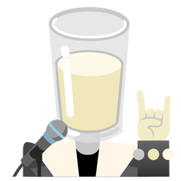 Microphone and Glass of milk