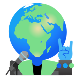 Microphone and Globe showing Europe-Africa