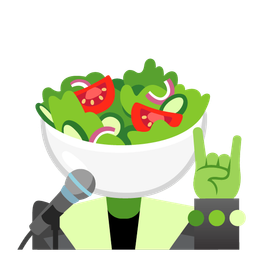 microphone and green salad