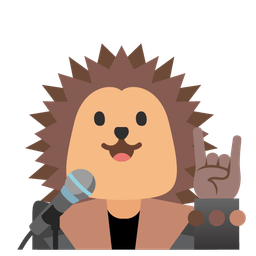 microphone and hedgehog