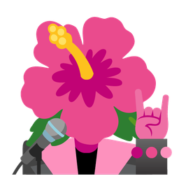 microphone and hibiscus