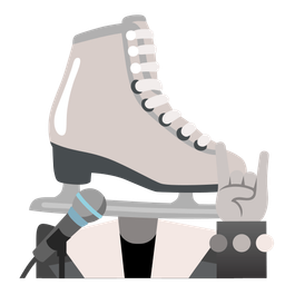 Microphone and Ice skate
