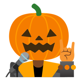Microphone and Jack-o-lantern