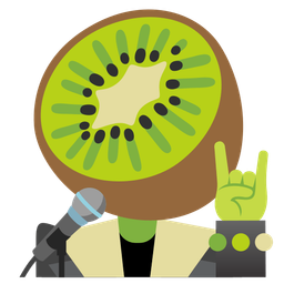 microphone and kiwi fruit