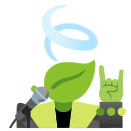 microphone and leaf fluttering in wind