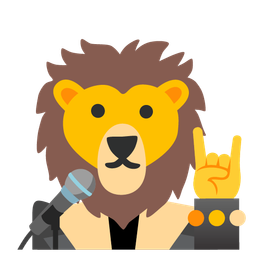 microphone and lion