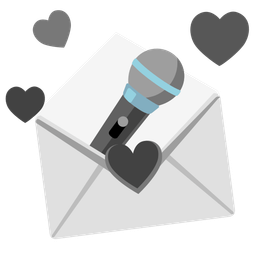 microphone and love letter