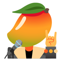 microphone and mango
