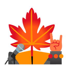 microphone and maple leaf