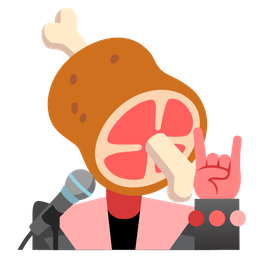 microphone and meat on bone