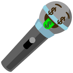 Microphone and Money-mouth face