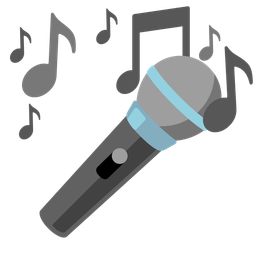 Microphone and Musical notes