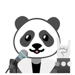 microphone and panda