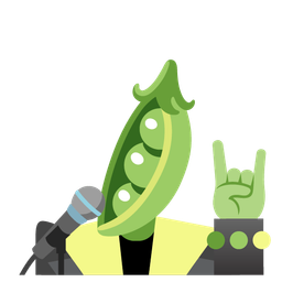 microphone and pea pod