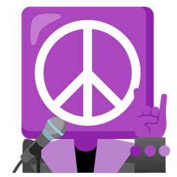 Microphone and Peace symbol