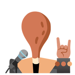 microphone and poultry leg