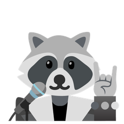 microphone and raccoon