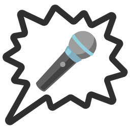 microphone and right anger bubble