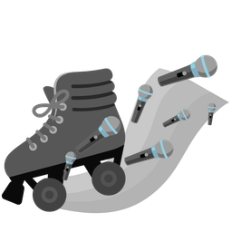 Microphone and Roller skate