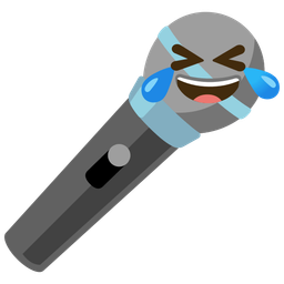 Microphone and Rolling on the floor laughing