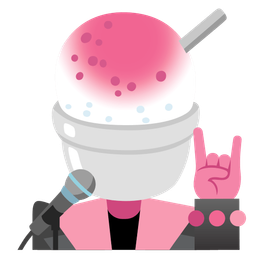 Microphone and Shaved ice