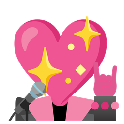 microphone and sparkling heart