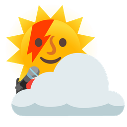 Microphone and Sun behind cloud