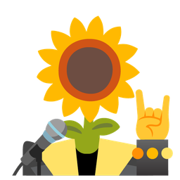microphone and sunflower