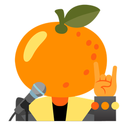microphone and tangerine