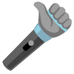 microphone and thumbs up