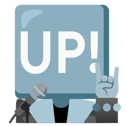 Microphone and UP! button