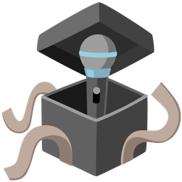 Microphone and Wrapped gift