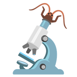 microscope and cockroach