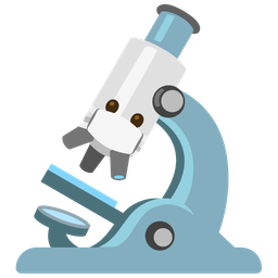 microscope and face with medical mask