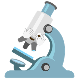 microscope and face with peeking eye