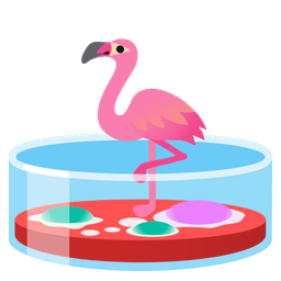 microscope and flamingo