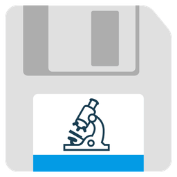 microscope and floppy disk