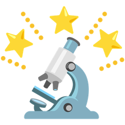 microscope and glowing star