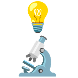 microscope and light bulb