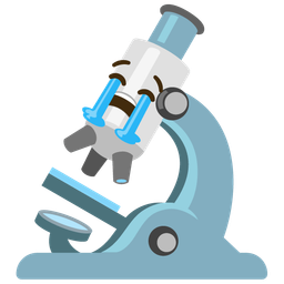 microscope and loudly crying face