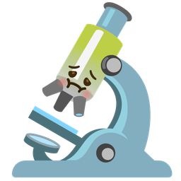 microscope and nauseated face