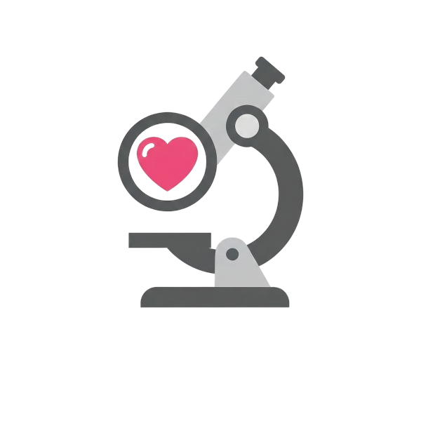 Microscope and Pink heart