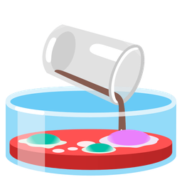 microscope and pouring liquid