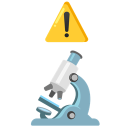 microscope and warning