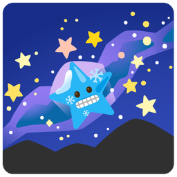 milky way and cold face