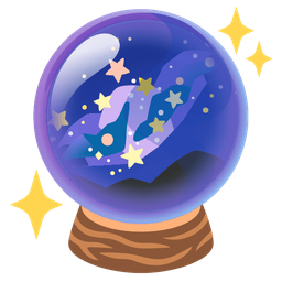 milky way and crystal ball